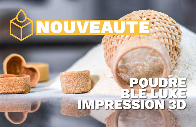 Nouvelle poudre pour impression 3D culinaire : la poudre blé Luxe !