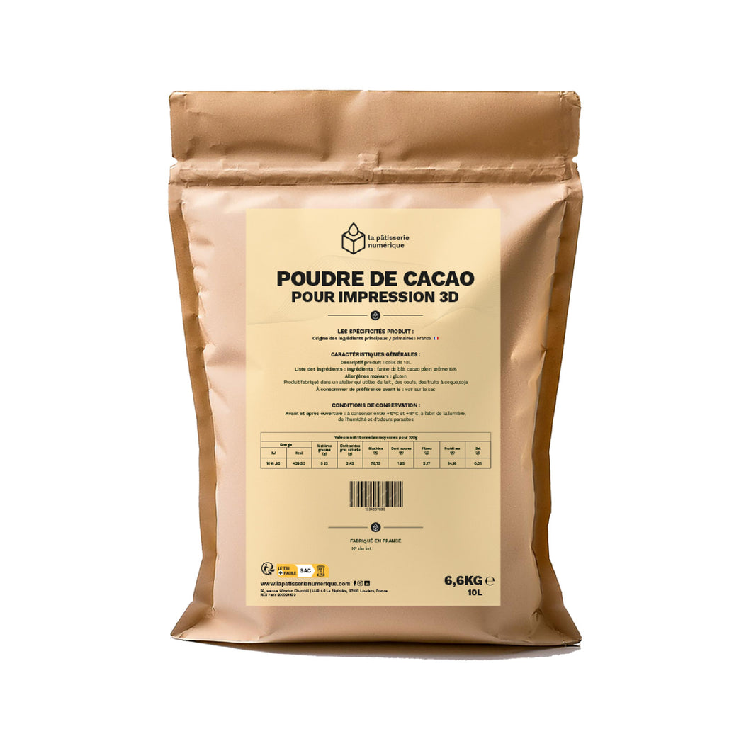 Poudre de blé Cacao pour impression 3D – 20 L