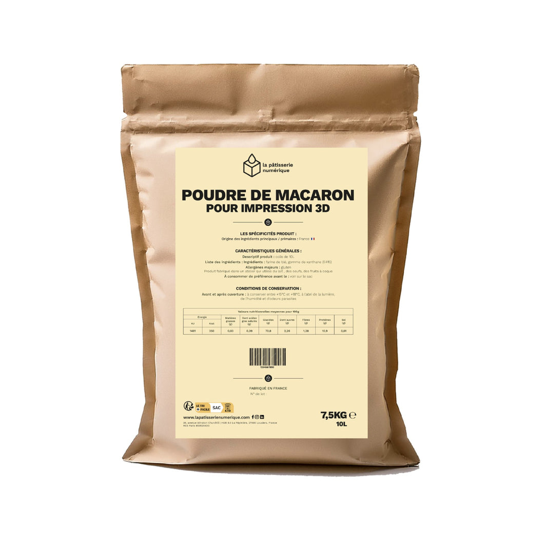Poudre de Macaron pour Impression 3D Macaron - 10 Litres